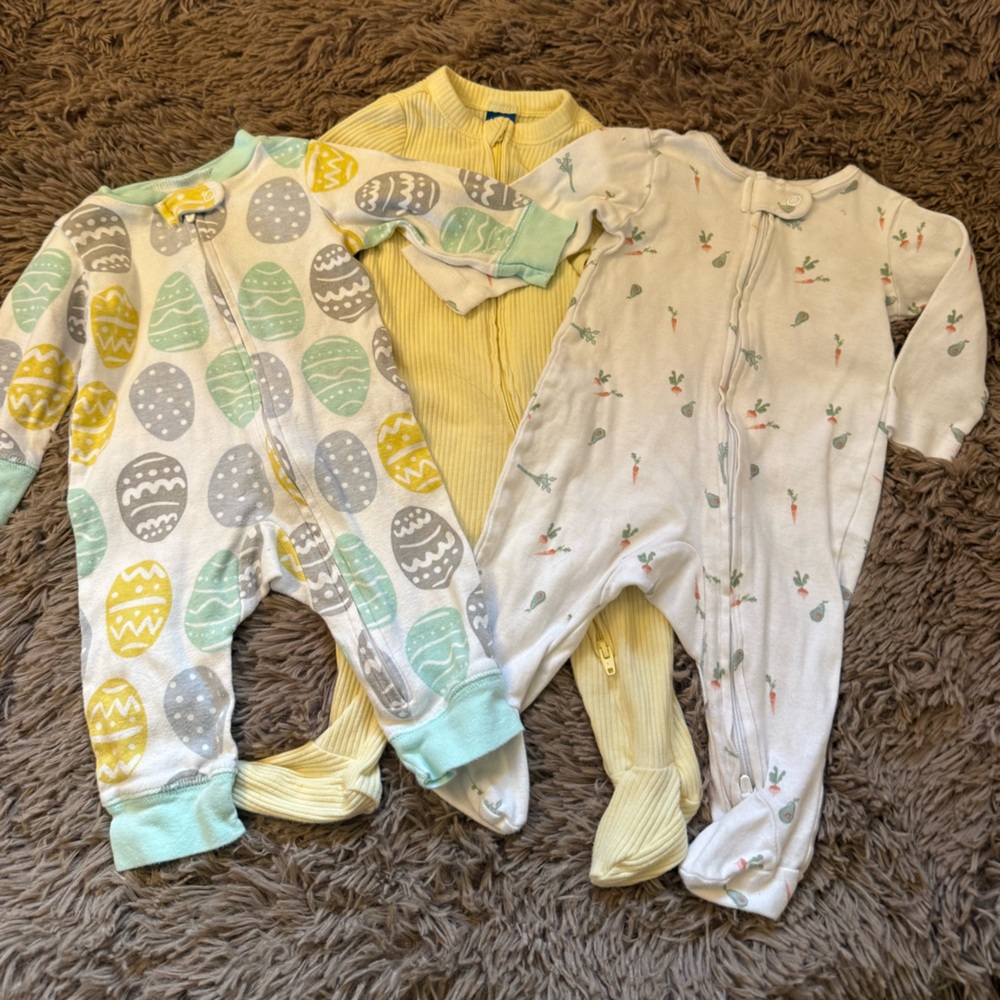 Bundle Baby Easter Clothes/Spring 0-3 Months Easter Egg, Bunny, Chick, Applique - Picture 2 of 13